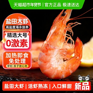 虾盐田虾鲜活速冻特大虾生鲜冻虾鲜虾对虾加热白虾海鲜虾