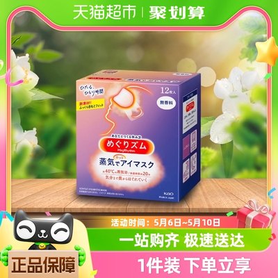 花王KAO遮光蒸汽发热眼罩12片×1盒