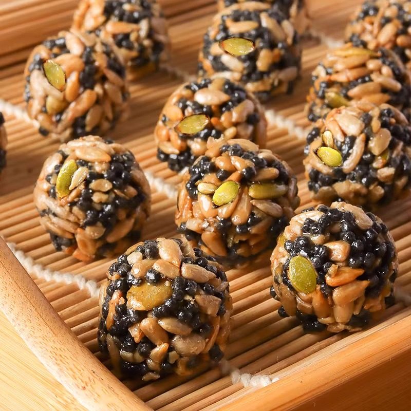 无蔗糖铁棍山药坚果南瓜瓜子仁黑芝麻丸子健康零食花草茶解馋,零食/坚果/特产,中式糕点/新中式糕点,淘宝优惠券,粉丝福利购,淘宝优惠卷