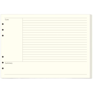 A4横式活页本内芯 康奈尔5r记忆法学习法笔记本活页芯方格本内页网格本空白活页记事本横版替换芯