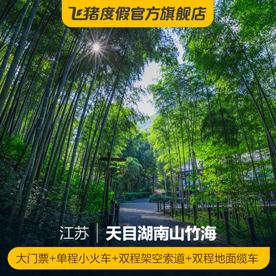 [天目湖南山竹海-大门票+单程小火车+双程架空索道+双程地面缆车]天目湖南山竹海