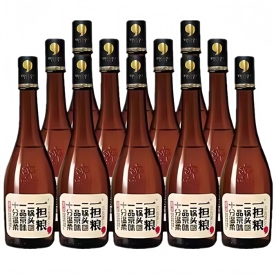 北京二锅头一担粮42度逗号清香型粮食白酒480ml 12瓶整箱纯粮