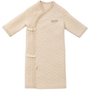 英国natures purest婴儿彩棉睡袍防踢男女婴儿夹薄棉秋冬长款纯棉