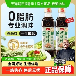 海天0脂凉拌汁560g0脂肪真蒜粒商用家用凉拌点蘸调味健身食品