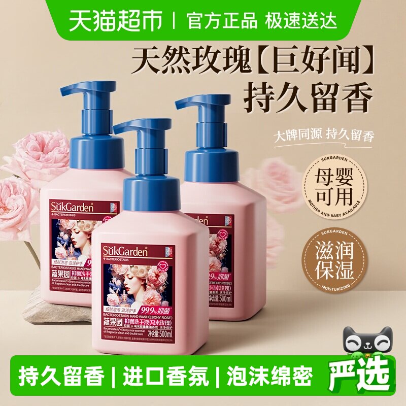 蔬果园泡泡抑菌洗手液家用泡沫型儿童宝宝婴幼儿滋润保湿持久留香