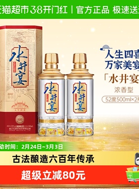 水井坊浓香型白酒水井宴500ml*2瓶52度