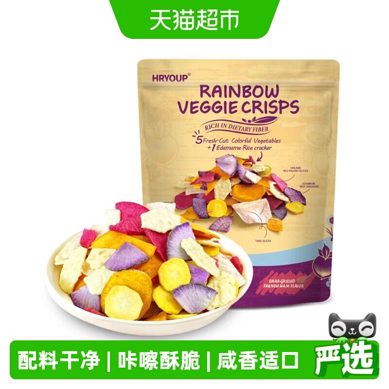 HRYOUP蔬菜脆420g综合蔬果干袋装零食休闲轻食 - 实物图