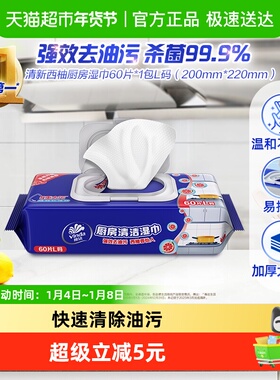 包邮维达厨房专用湿纸巾湿巾单包尝鲜L码20倍去油污安心卫生纸巾