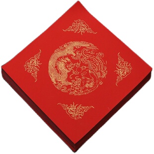 2026拓印小号万年红对联纸春联纸福字斗方加厚半生熟宣纸书写福字拓印空白手写红纸洒金龙凤呈祥瓦当新年门贴