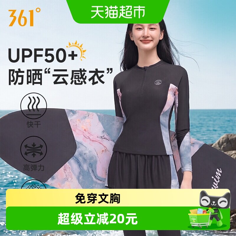361°分体式水母衣圆领高弹图片