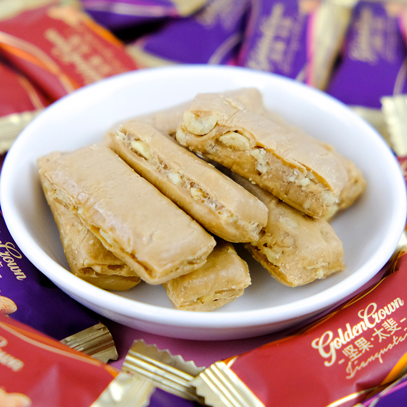 金冠太妃糖坚果酥心糖花生糖婚庆糖果喜糖婚糖法式甜心休闲零食