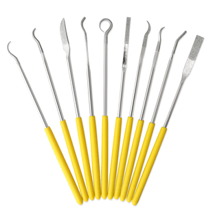 金刚石锉刀金属玉石打磨抛光工具异形什锦小锉弯头圆圈构型扁平搓