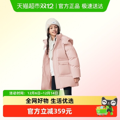 雪中飞女童中大童加厚儿童羽绒服