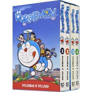 Doraemon 哆啦A梦 民间故事恐龙浪漫主题 儿童英语读物 6-9岁 童年漫画 Dinosaurs/Romance/Emotions/Horror 英文原版进口图书