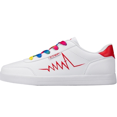 特步女鞋板鞋正品小白鞋运动鞋