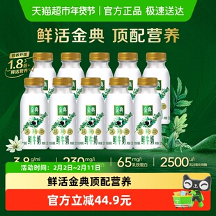 【下拉页面领优惠】伊利金典235mlx10巴氏杀菌生牛乳全脂高钙奶