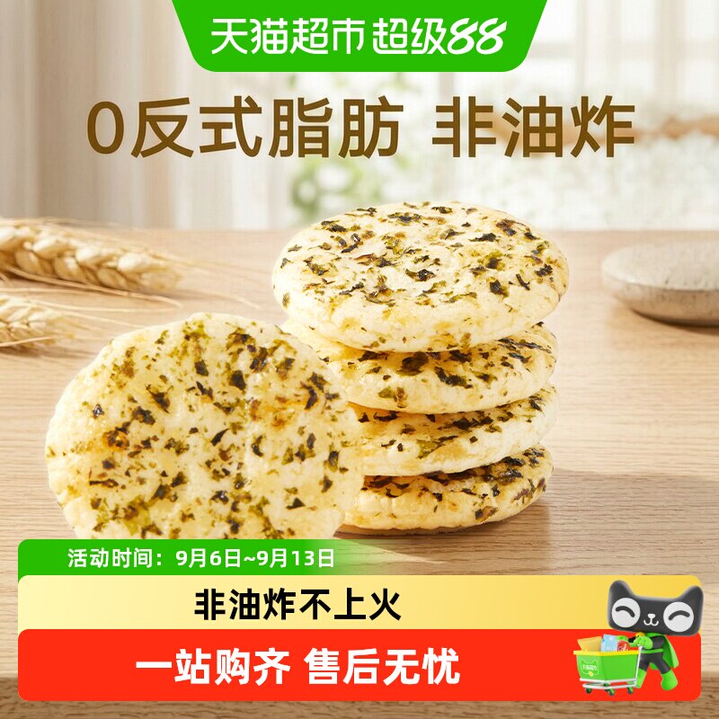 宝宝馋了肉松海苔香脆胚芽米饼小圆饼儿童零食