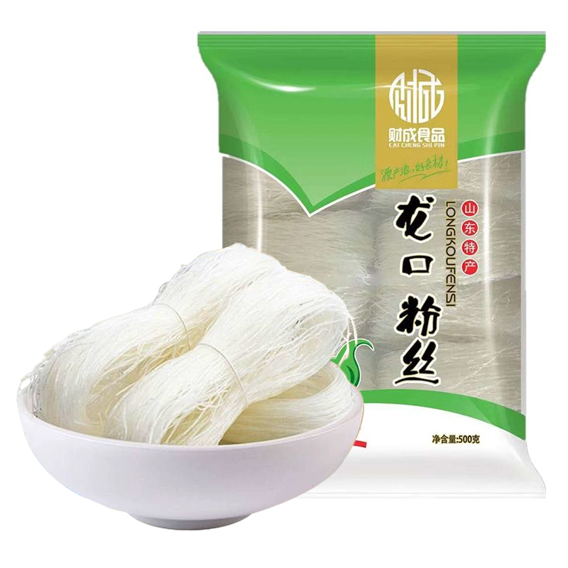 财成龙口粉丝正宗商用家用火锅速食500g细粉条潮流美食,粮油调味/速食/干货/烘焙,干货粉条粉丝/蕨根粉/苕皮,淘宝优惠券,粉丝福利购,淘宝优惠卷