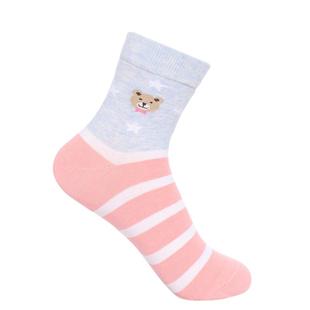 6双浪莎全棉女袜中长筒秋冬韩版可爱防臭短袜100%纯棉袜子女春秋