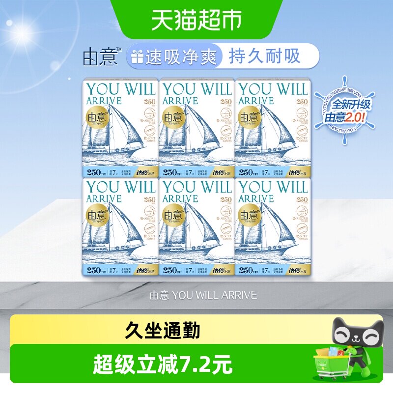 由意新品超薄250日用卫生巾图片