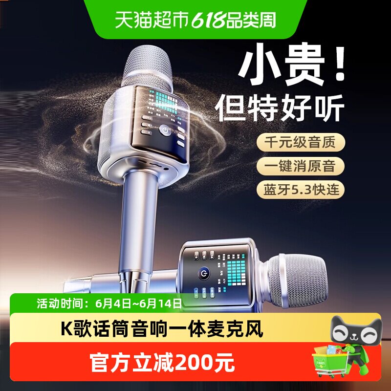 金运话筒音响一体麦克风K歌