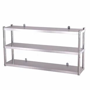 304厨房不锈钢两层三层吊架微波炉烤箱调料收纳架碗锅饭店专用架