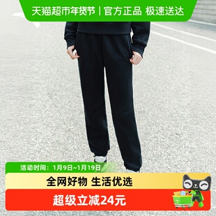 安踏女裤加绒运动长裤冬季新款束口加厚保暖休闲裤卫裤美式裤子女