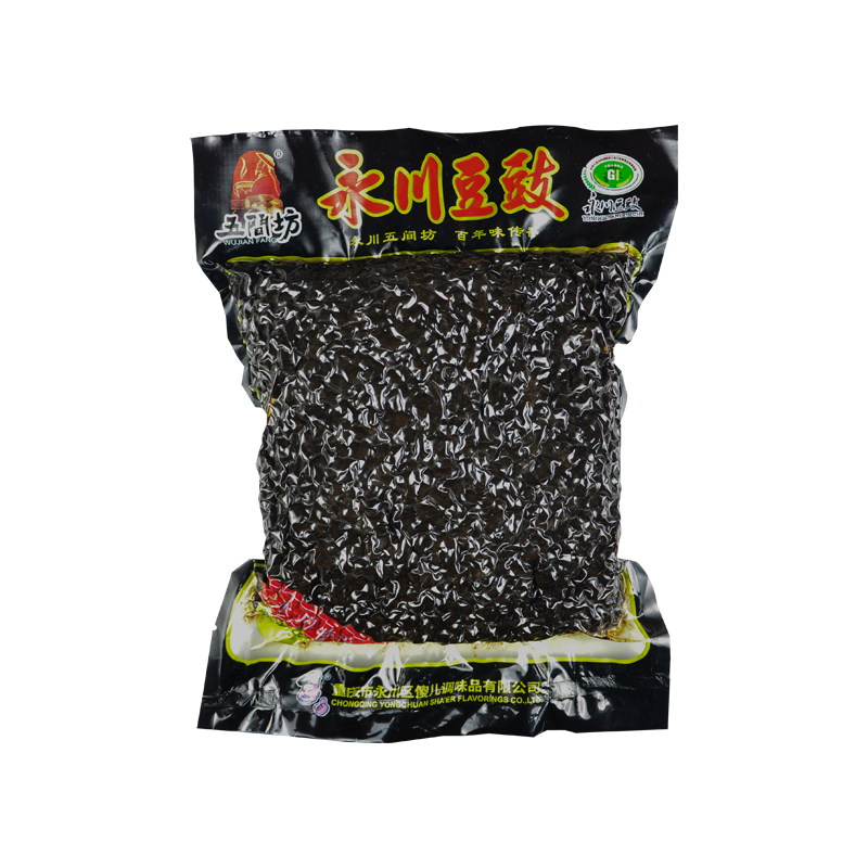 重慶五間坊永川豆豉2.5KG袋裝6袋醬香原味豆鼓川菜調(diào)料餐飲調(diào)味品