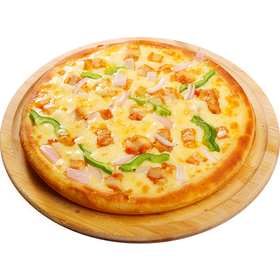 汉帝满溢披萨饼多口味烤鸡肉加热