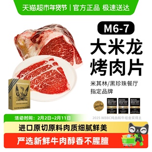 MORT&CO金凤凰进口原切M6-7大米龙烤肉片雪花牛肉食材肥牛