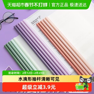 晨光渐变抽杆夹加厚透明A4资料夹拉杆夹文件夹试卷资料插页活页