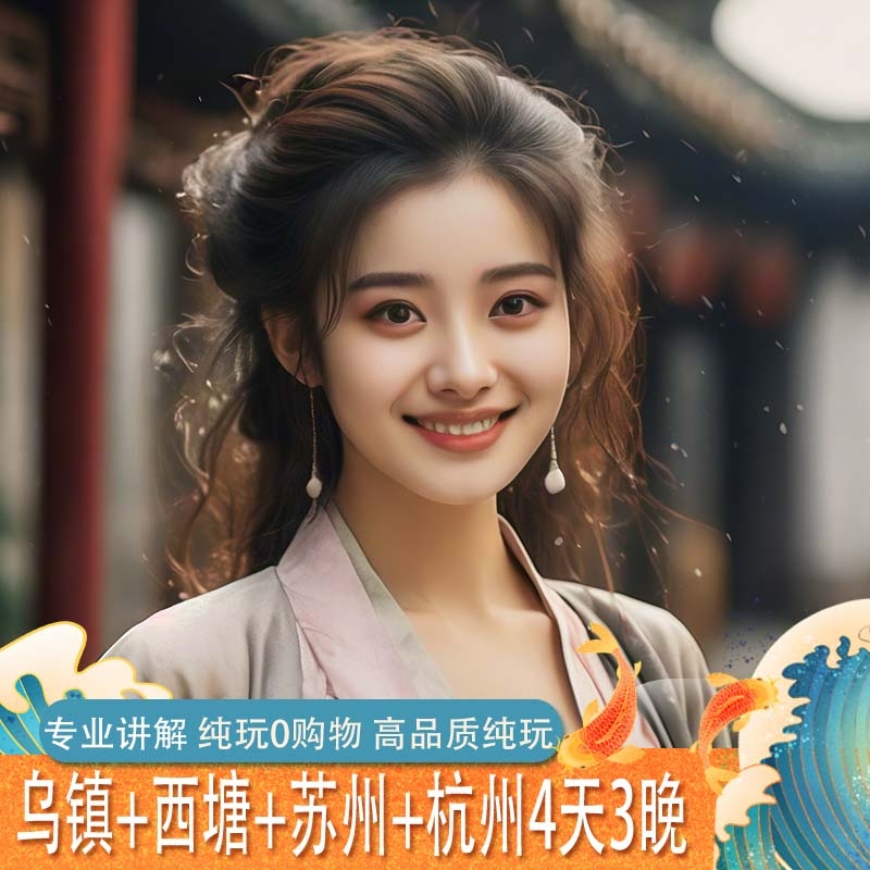 杭州出发乌镇西栅+西塘+灵隐飞来峰+苏州+杭州西湖真纯玩4日游