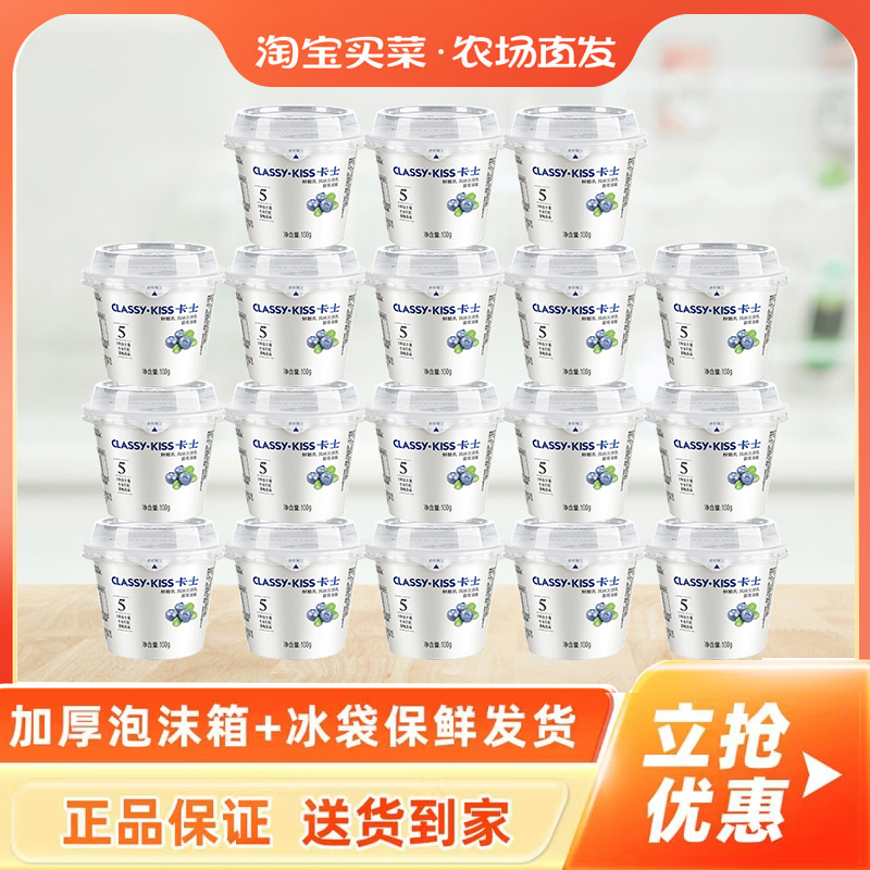 卡士果粒酸奶100g蓝莓果酱酸牛奶生牛乳益生菌原味早餐奶
