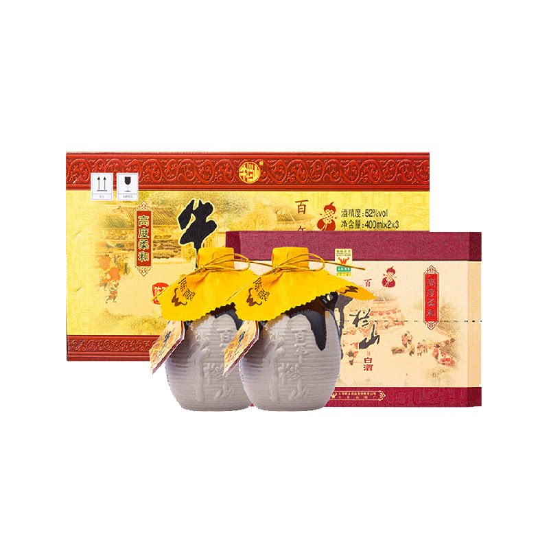牛栏山52度三牛400ml*2瓶*3盒