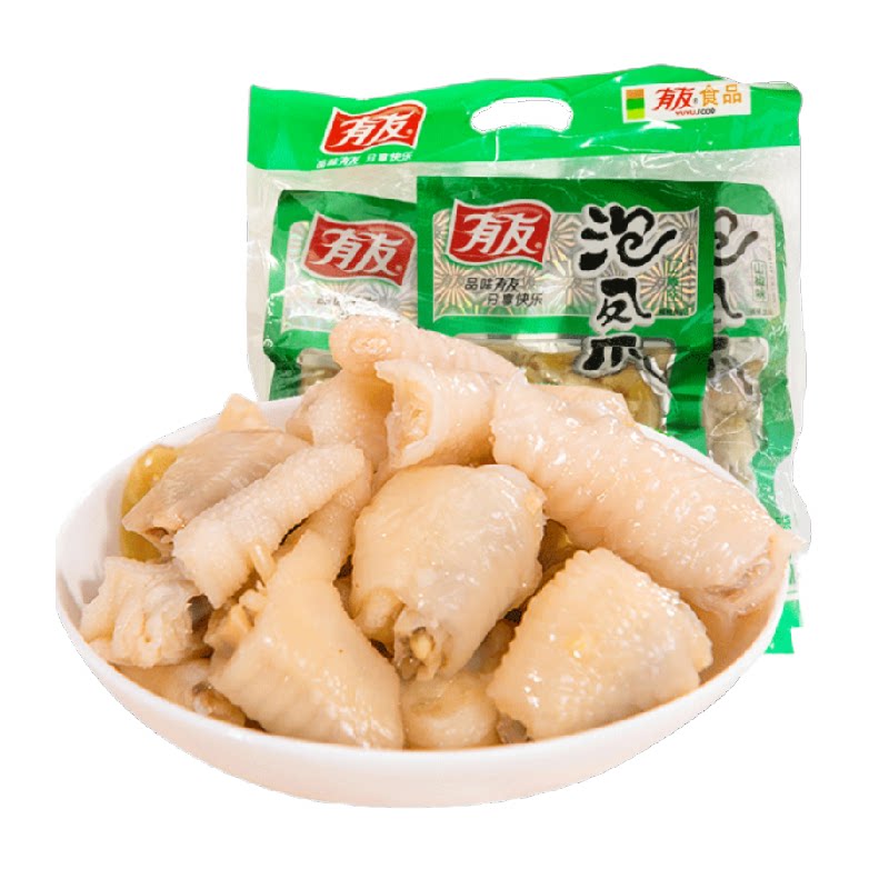 有友泡椒凤爪100g*5连包组合装鸡爪重庆特色小吃好货爆款休闲零食