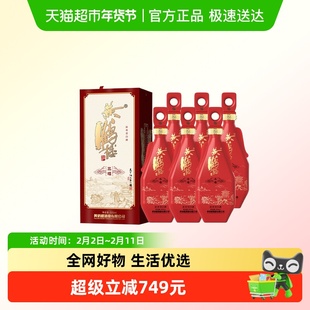 黄鹤楼酒52度三楼*6瓶整箱浓香型高度白酒纯粮过节送礼囤货