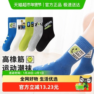 儿童袜子春秋款男童宝宝厚棉袜中大童男孩学生运动秋冬中长筒潮袜