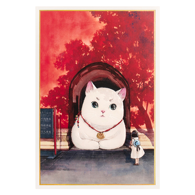 故宫淘宝故宫猫手绘明信片