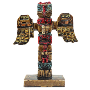 箱庭游戏沙盘沙具套装沙游心理咨询室内摆件建筑类树脂场景图腾柱