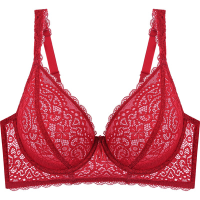 EMMAROSE红色新娘结婚大码文胸