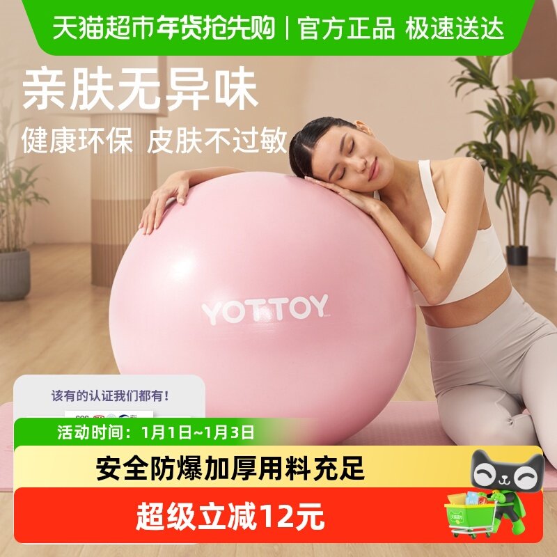 yottoy瑜伽球加厚防爆正品健身球瑜伽儿童孕妇分娩女减肥瘦身平衡