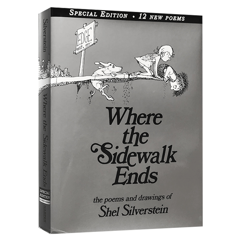 人行道的尽头英文原版 Where the Sidewalk Ends Poems and Drawings谢尔希尔弗斯坦英文版儿童诗歌绘本谢尔比叔叔作品集精装