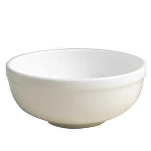 厚边碗4英寸5寸七寸面碗碗沙拉沙律碗韩式纯色白骨瓷护边商用唐山