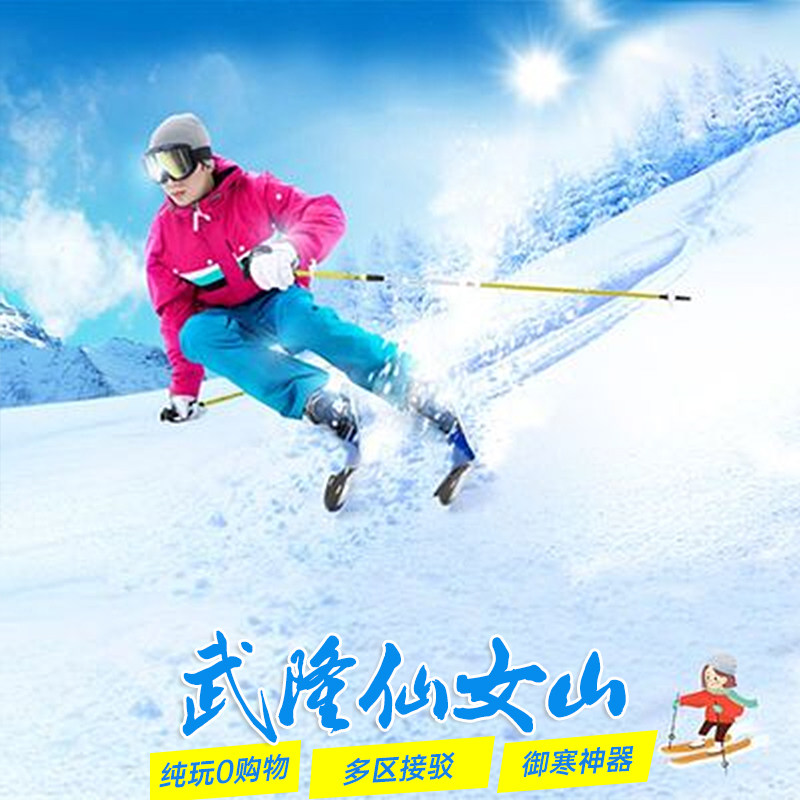 重庆武隆仙女山一日游纯玩周边跟团游旅游赏雪滑雪场门票