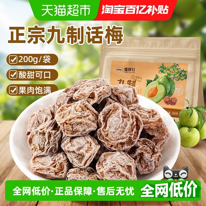 正宗九制话梅潮汕特产咸酸青梅子肉泡水蜜饯果干果脯办公室零食