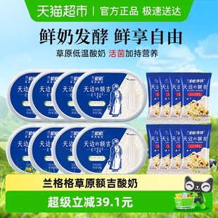 兰格格内蒙古草原酸奶天边 8盒生鲜冷藏 额吉原味低温酸奶200g