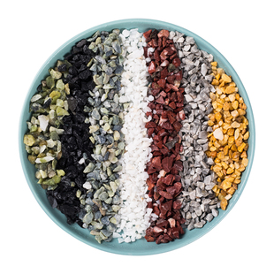 水磨石小砾石子庭院铺路未打磨碎水洗石头颗粒米石日式枯山水石头