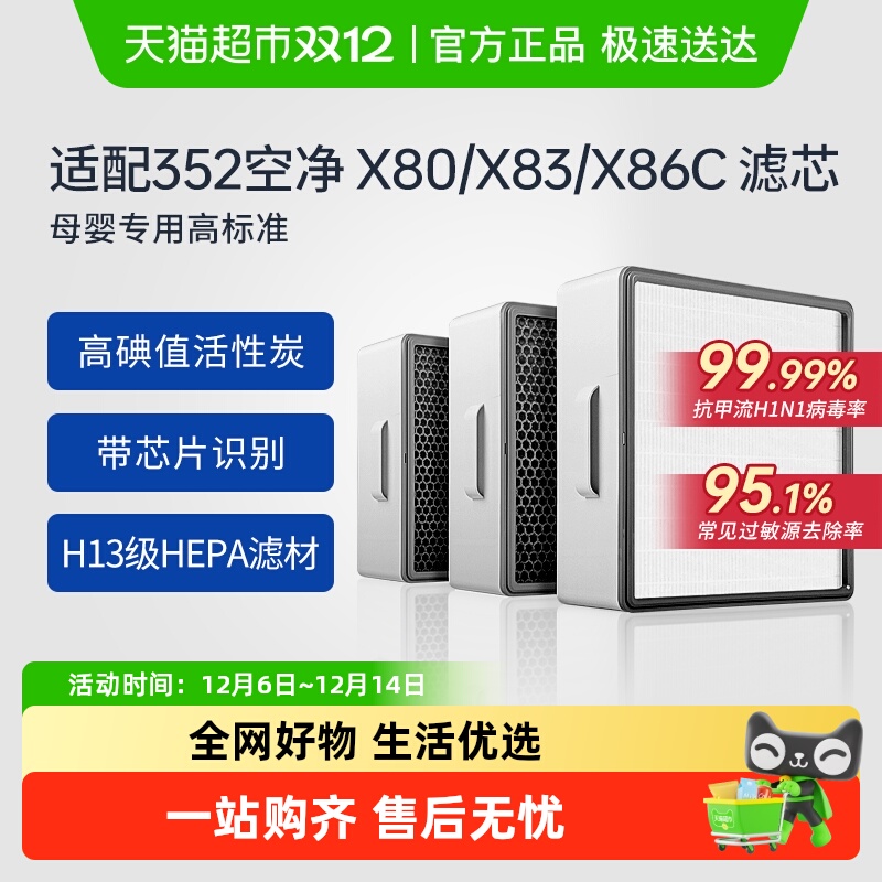 康净之芯适配352空气净化器