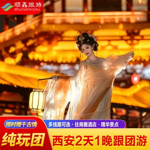 【限时赠演出】西安旅游2天1晚跟团游兵马俑华山延安壶口大唐不城