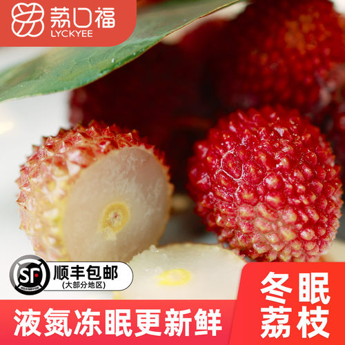 顺丰包邮广东冻眠荔枝冷冻鲜荔枝仙进奉榴莲荔非现摘水果整箱